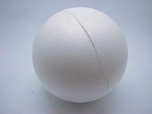 CREATIV-DISCOUNT Schneekugel, Styropor, Weiß, Minimalist, 20cm Durchmesser, 2-teilig von CREATIV-DISCOUNT