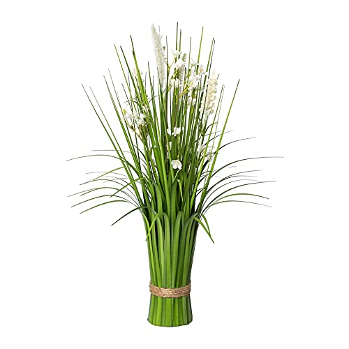 CREATIV green künstlicher Stehgras-Busch mit weißen Blüten 48cm I künstlicher Grasbusch als Frühlingsdeko I Ziergras Osterdeko I hochwertige & dekorative Kunstgräser CREATIV green künstlicher Stehgras-Busch mit weißen Blüten 48cm I künstlicher Grasbusch als Frühlingsdeko I Ziergras Osterdeko I hochwertige & dekorative Kunstgräser von CREATIV green
