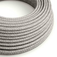 Creative-cables Italia - 3x0,75 kabel ummantelt in naturleinen grau xz3rn02 von CREATIVE-CABLES ITALIA