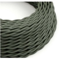 Creative-cables Italia - Creative-cables salbeigrünes baumwoll-textilkabel pro meter tc63 2x0,75mm - xz2tc63 von CREATIVE-CABLES ITALIA