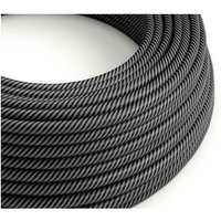 Creative-cables textilkabel pro meter graphit und schwarz glänzend erm38 2x0.75mm -xz2erm38 von CREATIVE CABLES