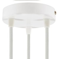 Creative-cabvles italia kit zylindrische metall rosette durchmesser 12 cm 3 lÖcher glÄnzend weiss krm573fvb von CREATIVE CABLES