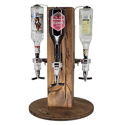 CREATIVE COOPER Alkohol-Stand mit 4 Ausgießern Fässern – 57 x 38 cm – Wenge von CREATIVE COOPER