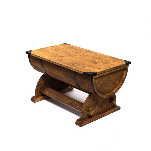 CREATIVE COOPER Tonnenförmige Couchtisch, rustikaler Massivholz-Couchtisch, stabil, Vintage und Industrial-Stil, für das Wohnzimmer, Männer und Frauen, 80 x 50,5 x 47 cm CREATIVE COOPER Tonnenförmige Couchtisch, rustikaler Massivholz-Couchtisch, stabil, Vintage und Industrial-Stil, für das Wohnzimmer, Männer und Frauen, 80 x 50,5 x 47 cm von CREATIVE COOPER