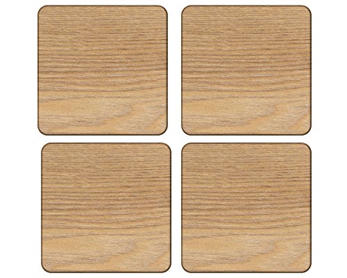 Set of 4 Oak Wood Coasters By Creative Tops von CREATIVE TOPS