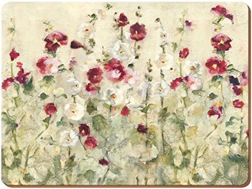 Creative Tops - Into The Wild Robin 6-teiliger Blumen Korkuntersetzer als Tisch-Set / Platz-Set - Tisch-Untersetzer - 30 x 22,8 cm - Korkmatte - Platzdeckchen von CREATIVE TOPS