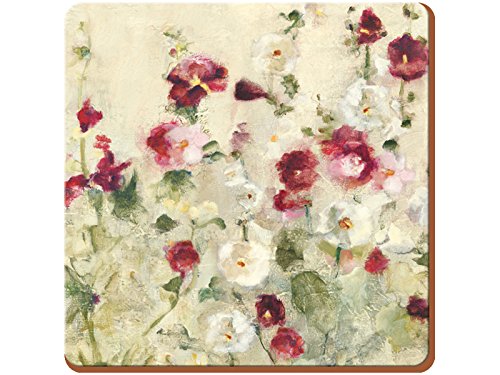 CREATIVE TOPS Wild Field Poppies Premium-Untersetzer mit Korkrückseite im 6er-Set, 10,5 x 10,5 cm (4 x 4 Zoll) von CREATIVE TOPS