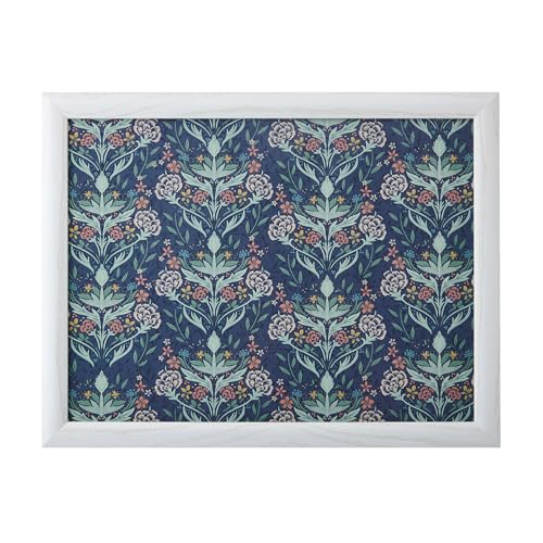 Creative Tops Floral Print Lap Tablett mit Kissen, Sitzsack gepolstert, tragbarer Lap Desk, Schreibtisch Laptop Tablett 44cm x 34cm x 6cm von CREATIVE TOPS