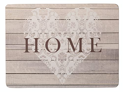 EVERYDAY HOME vierteiliges Set mit Korkuntersetzern, 10,5 x 10,5 cm (4 x 4), Korkrückseite, gelb, 29 x 22 x 2.5 cm, 4 von CREATIVE TOPS