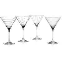MIKASA Creative Tops Cheers Set de Gläser de Martini Cocktailgläser de Kristall, Set de 4, Multi-Color von CREATIVE TOPS
