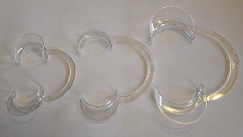 3XDental Autoclavable C Shape Teeth Whitening lip and Cheek Retractor, Mouth Opener,Dental Autoklavierbare C-Form Zähne Whitening Lippe und Wange Retractor, Mundöffner,LMS,clear von CREATIVE