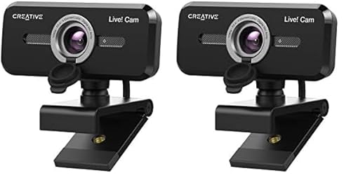 CREATIVE Live! Cam Sync 1080p V2 Full HD-Weitwinkel-USB-Webcam mit automatischer Stummschaltung und Rauschunterdrückung für Videogespräche, verbessertes integriertes Dual-Mikrofon, für Zoom, Skype von CREATIVE