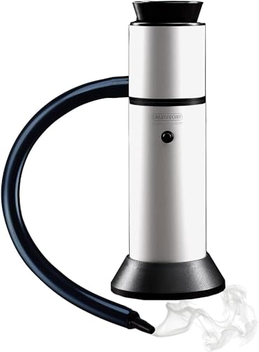 CREATIVECHEF Tragbare Räucherpistole SG16B für Cocktailfleisch Fisch Räucherwerkzeuge mit Hackschnitzeln, 6.3"x2.6", schwarz (SG-16-BL) von CREATIVECHEF
