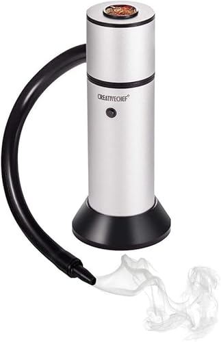 CREATIVECHEF Tragbare Räucherpistole SG16B für Cocktailfleisch Fisch Räucherwerkzeuge mit Hackschnitzeln, 6.3"x2.6", schwarz (SG 16-SL) von CREATIVECHEF