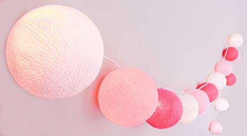 CREATIVECOTTON LED Lichterkette mit Cotton Balls inkl. Timer und Dimmer (Fairytale, 50 Kugeln) von CREATIVECOTTON