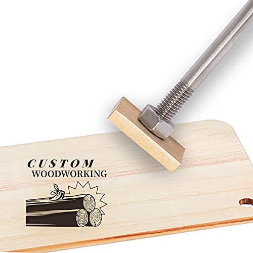 CREATPLANET Custom Holz Branding Eisen 1.2 Zoll Leder Branding Eisen Stempel Custom Logo Wärme BBQ Stempel Mit Messingkopf & Holzgriff Zum Backen Holzbearbeitung Handgefertigtes Design - Baumstamm von CREATPLANET