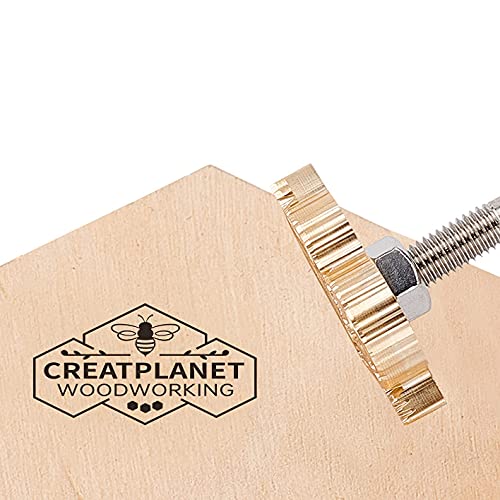 CREATPLANET Custom Wood Branding Iron 1.2" Leder Branding Iron Stamp Custom Logo Heat BBQ Stamp Mit Messingkopf Und Holzgriff Zum Backen Holzbearbeitung Handgefertigtes Design - Biene # 2 von CREATPLANET