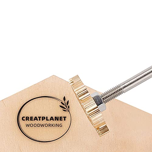 CREATPLANET Holz Leder Kuchen Brandeisen 3cm Brandeisen Stempel Benutzerdefiniertes Logo BBQ Heizstempel Mit Messingkopf Und Holzgriff Für Backen Und Handgefertigtes Design - Weidenring von OLYCRAFT