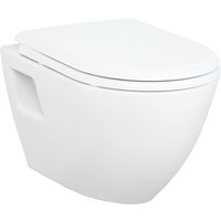Creavit - Design Hänge Wand-WC Soft Close WC-Sitz Toilette Kloschüssel Klobrille Badezimmer - Weiß von CREAVIT