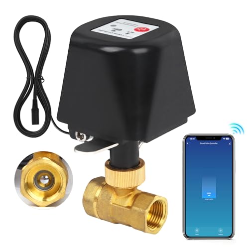 Smart Ball-Wasserventil, App-Steuerung, 4 Timer-Modi für automatische Steuerung, unterstützt 2,4-GHz-WLAN, verschiedene Größen wählbar, Messingventil, Wasserventil Elektrisch for 1“ Pipe von CREECHWA