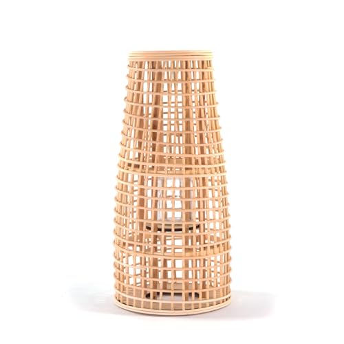 CREEDWOOD Bambus Laterne Iva | Naturfarben | mit Glaseinsatz | Kerzenleuchter Bodenleuchter Bambusleuchte Laterne Kerzenhalter Windlicht | Größe: 50 cm von CREEDWOOD