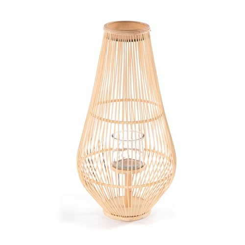 CREEDWOOD Bambus Laterne Finn | Höhe 70 cm | mit Glaseinsatz | modernes Windlicht Kerzenhalter Kerzenständer Teelichthalter | Deko Terrasse Balkon Indoor CREEDWOOD Bambus Laterne Finn | Höhe 70 cm | mit Glaseinsatz | modernes Windlicht Kerzenhalter Kerzenständer Teelichthalter | Deko Terrasse Balkon Indoor von CREEDWOOD