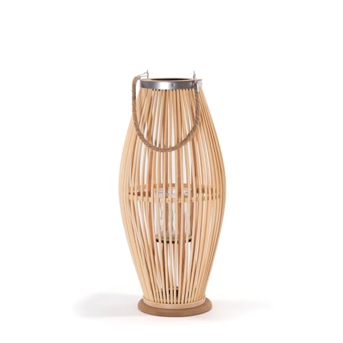 CREEDWOOD Bambus Laterne Zya | mit Henkel und Glaseinsatz | Holz Kerzenhalter, Windlicht, Deko Laterne für Balkon Garten Terrasse Wohnung | Größe: 70 cm CREEDWOOD Bambus Laterne Zya | mit Henkel und Glaseinsatz | Holz Kerzenhalter, Windlicht, Deko Laterne für Balkon Garten Terrasse Wohnung | Größe: 70 cm von CREEDWOOD