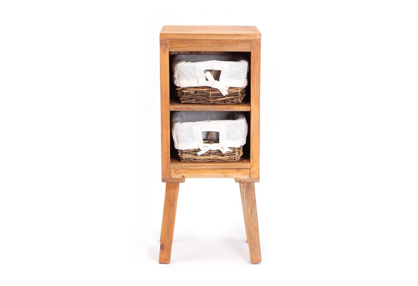 CREEDWOOD Beistelltisch NACHTTISCH "WILLI", Altholz massiv Holz, 2 Rattan Körbe, Bad Kommode CREEDWOOD Beistelltisch NACHTTISCH "WILLI", Altholz massiv Holz, 2 Rattan Körbe, Bad Kommode von CREEDWOOD