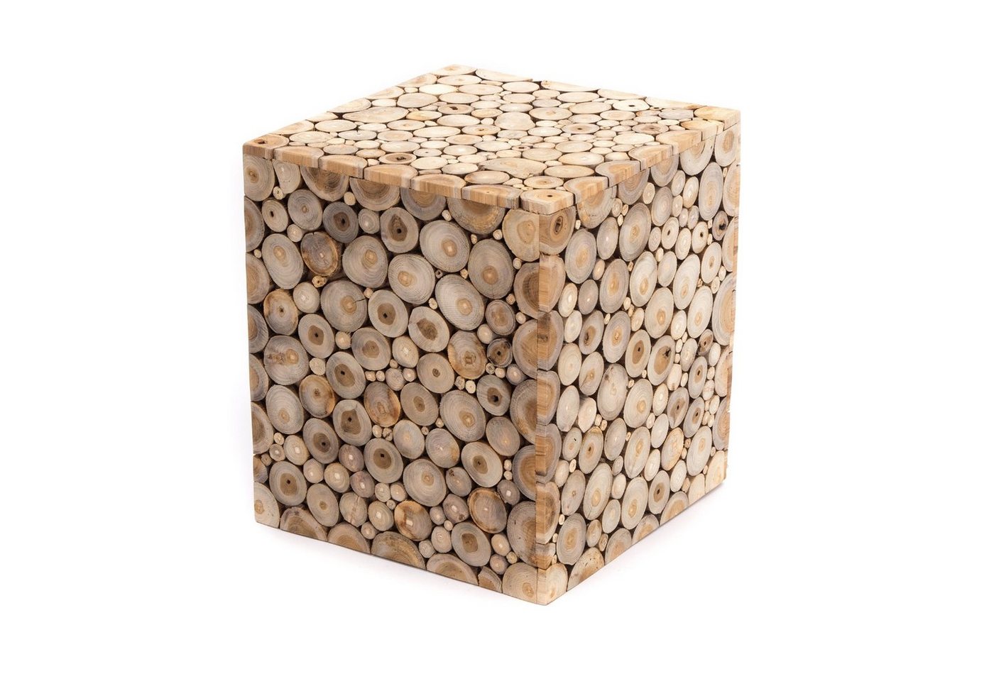 CREEDWOOD Hocker BAUMSTAMM HOCKER TARO", Teakholz, 45 cm, Sitzhocker, Beistelltisch" von CREEDWOOD