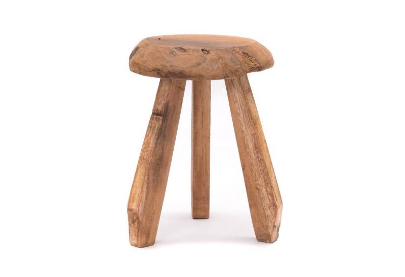 CREEDWOOD Hocker RUNDER HOCKER "HEIDI", 39 cm, Altholz massiv Holz, Melk Schemel von CREEDWOOD