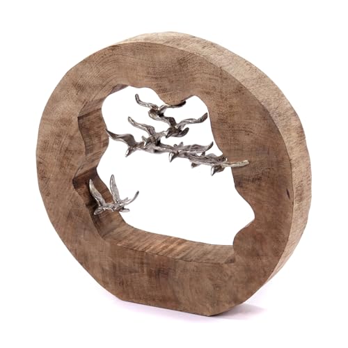 CREEDWOOD Holz SKULPTUR Flight | 35cm, Mangoholz & Aluminium | Deko Figur mit Vögeln, Vogel Aufsteller, Holzskulptur, Deko Aufsteller CREEDWOOD Holz SKULPTUR Flight | 35cm, Mangoholz & Aluminium | Deko Figur mit Vögeln, Vogel Aufsteller, Holzskulptur, Deko Aufsteller von CREEDWOOD