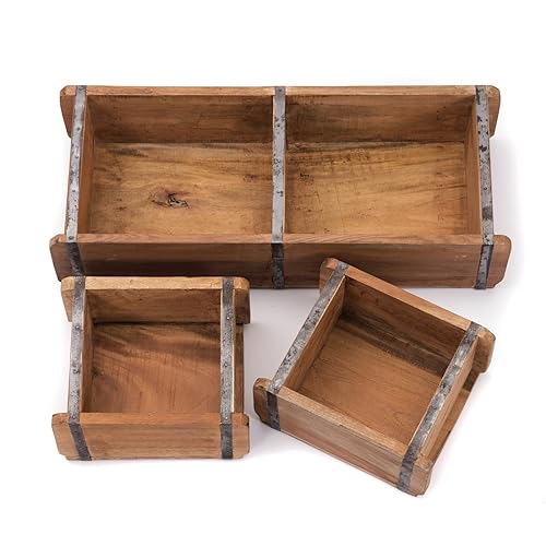 CREEDWOOD Holz ZIEGELFORMEN Set Bricks III | Mahagoni Holz, 3-teilig, 65 cm | Vintage Ziegelsteinform, Holz Kisten Set, Aufbewahrungskisten, Holzziegel, Deko Kiste CREEDWOOD Holz ZIEGELFORMEN Set Bricks III | Mahagoni Holz, 3-teilig, 65 cm | Vintage Ziegelsteinform, Holz Kisten Set, Aufbewahrungskisten, Holzziegel, Deko Kiste von CREEDWOOD