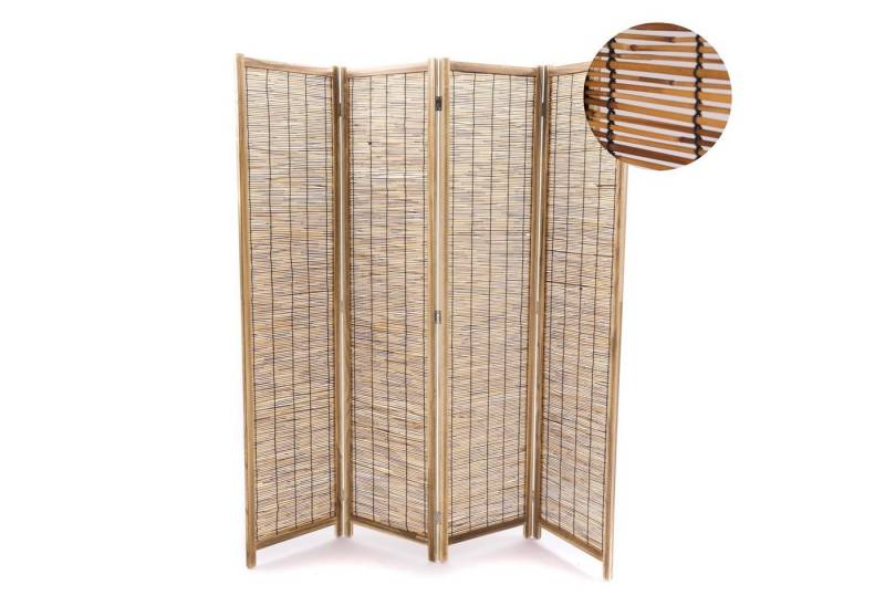 CREEDWOOD Paravent, Farbe: braun, 170x160 cm (HxB) Breite je Element (ca): 40 cm. von CREEDWOOD