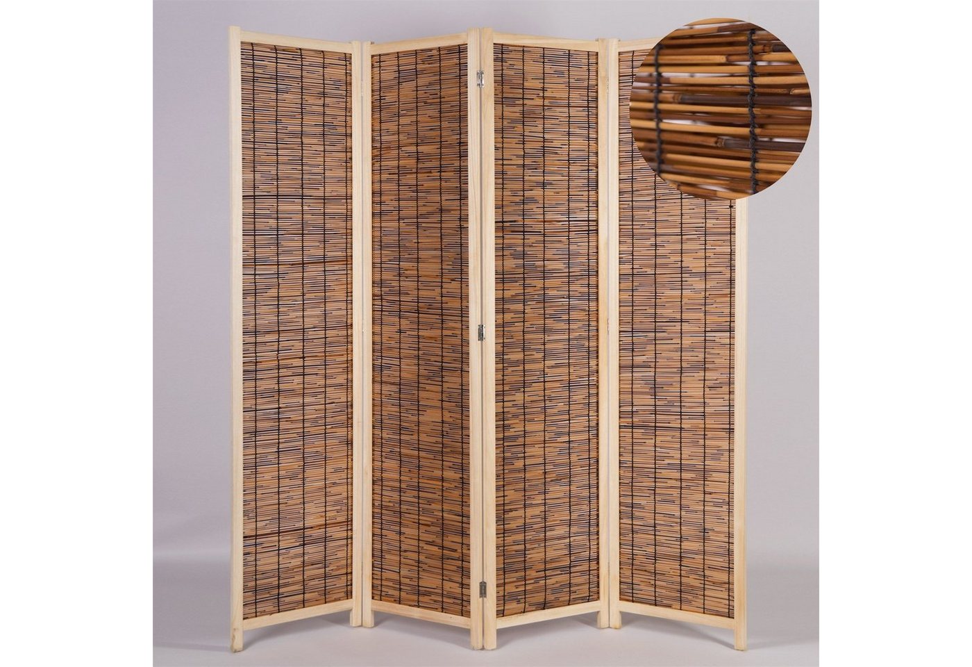 CREEDWOOD Paravent RAUMTEILER "GRAN PLAYA", Schilfrohr, 170x160 cm, Paravent, Farbe: d von CREEDWOOD