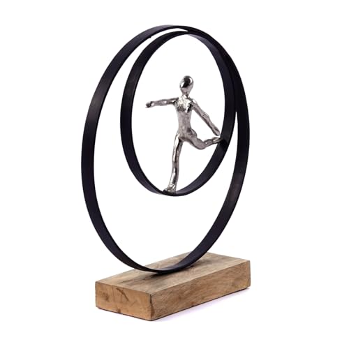 CREEDWOOD SKULPTUR Move | Mangoholz, Metall, 35cm | Dekofigur, Aufsteller laufende Person, Metall Dekoobjekt, Alu Statue, Tisch Deko, Figur auf Sockel CREEDWOOD SKULPTUR Move | Mangoholz, Metall, 35cm | Dekofigur, Aufsteller laufende Person, Metall Dekoobjekt, Alu Statue, Tisch Deko, Figur auf Sockel von CREEDWOOD