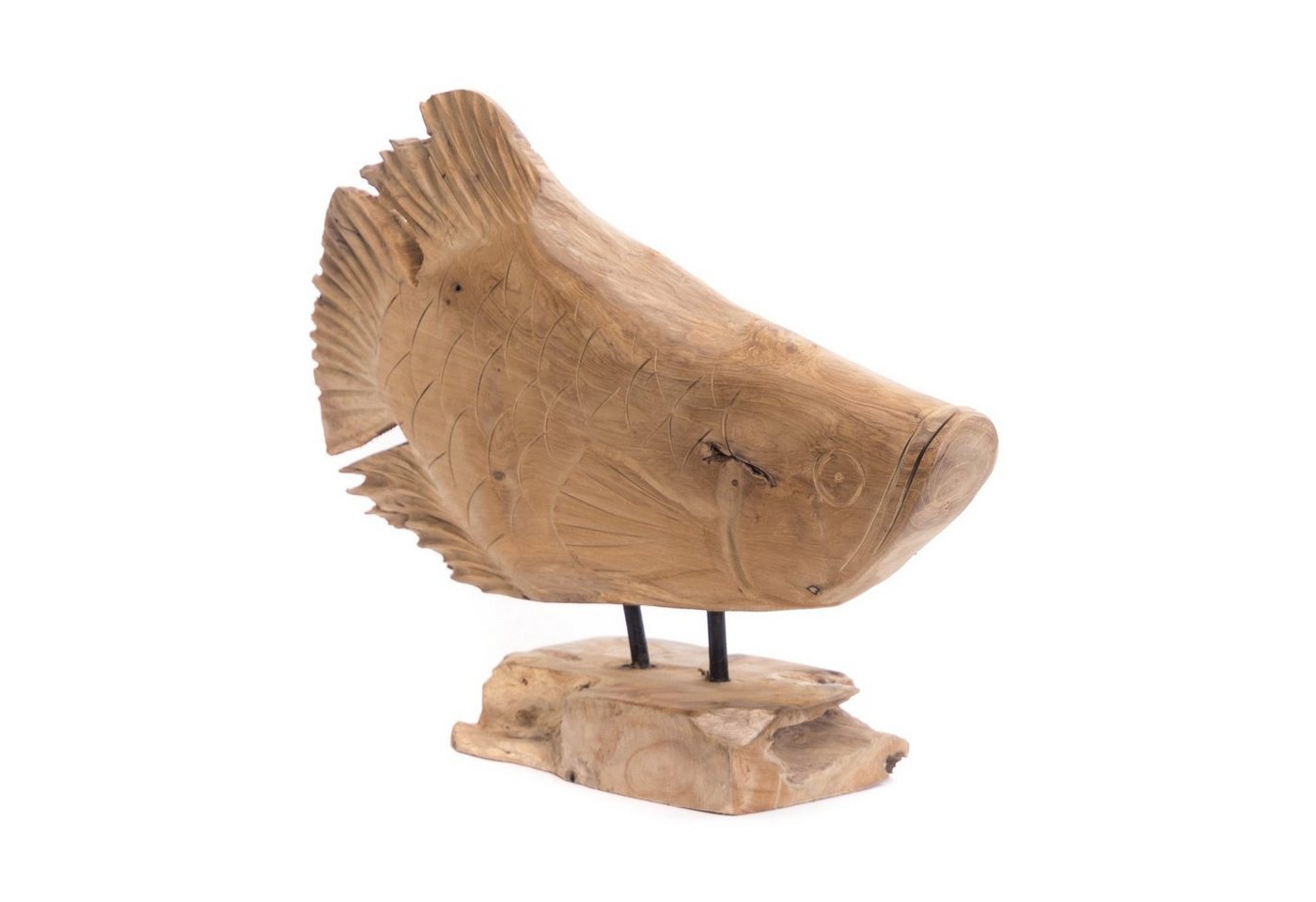 CREEDWOOD Skulptur FISCH SKULPTUR ROOT FISH", 55 cm, Teak, Wurzelholz Figur" von CREEDWOOD