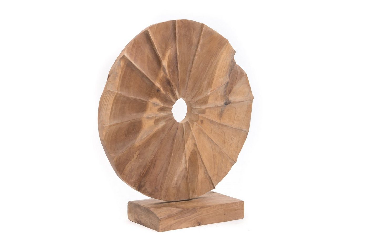 CREEDWOOD Skulptur RUNDE NATUR SKULPTUR CIRCULAR II", Teak, Teakholz Figur" von CREEDWOOD