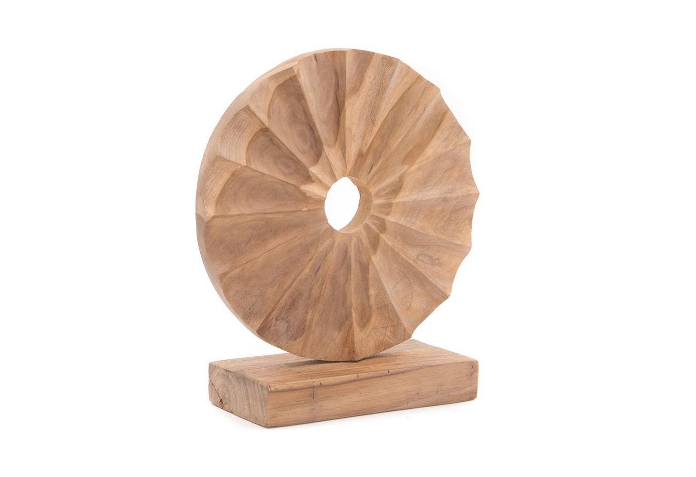 CREEDWOOD Skulptur Runde Natur Skulptur CIRCULAR", Teakholz, 36 cm, Holz Figur" von CREEDWOOD