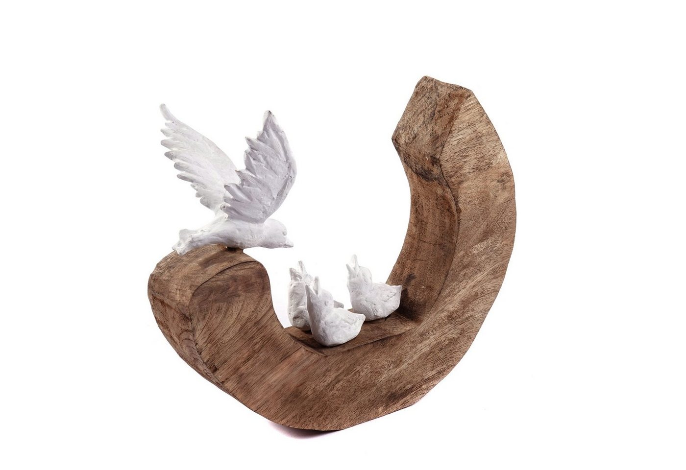 CREEDWOOD Skulptur SKULPTUR BIRD FAMILY", Mangoholz, 29cm, Vogel Deko Objekt, Figur" von CREEDWOOD