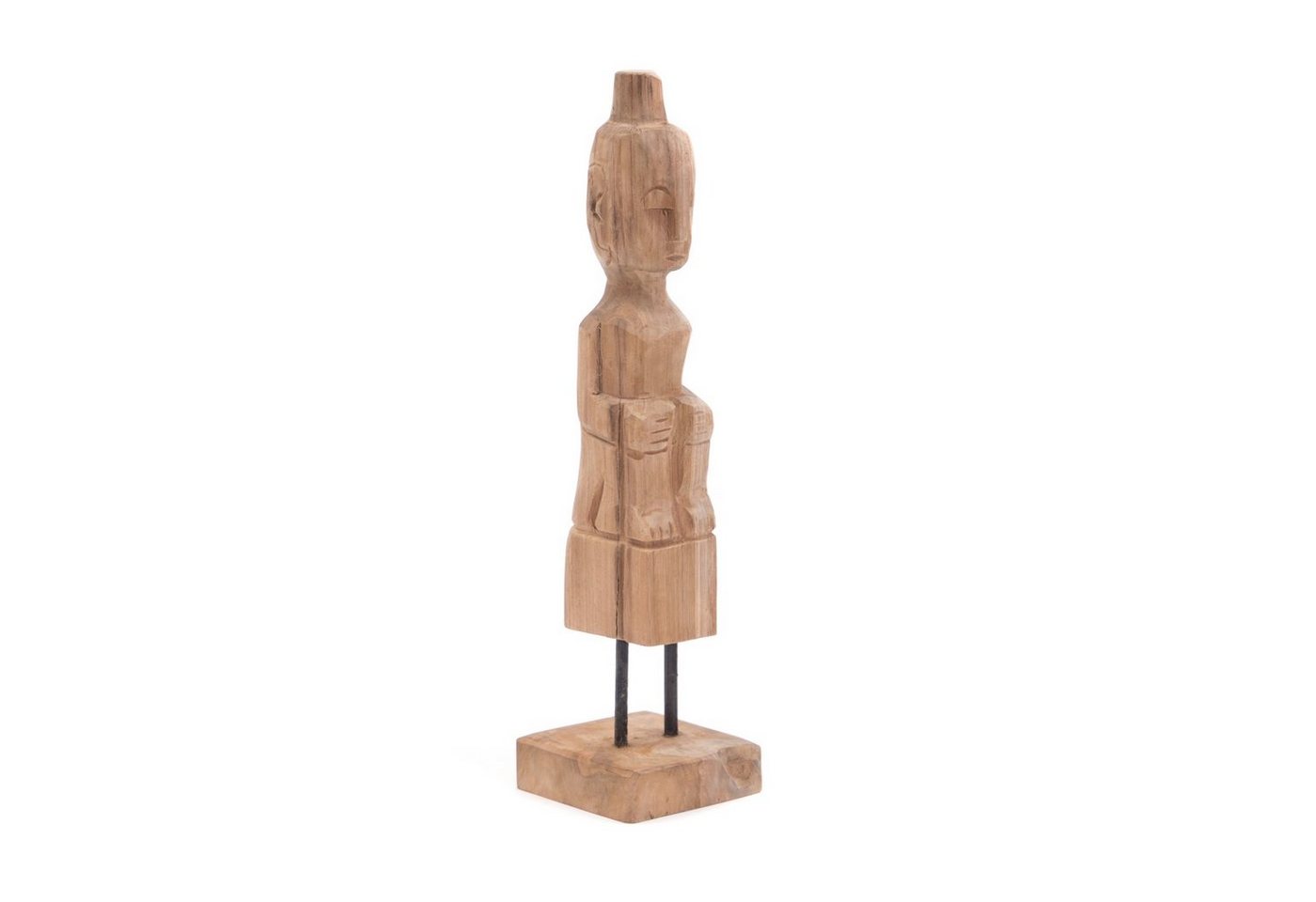 CREEDWOOD Skulptur TEAK FIGUR MIT HUT PRIMITIVO II", Teakholz, Holz Figur" von CREEDWOOD