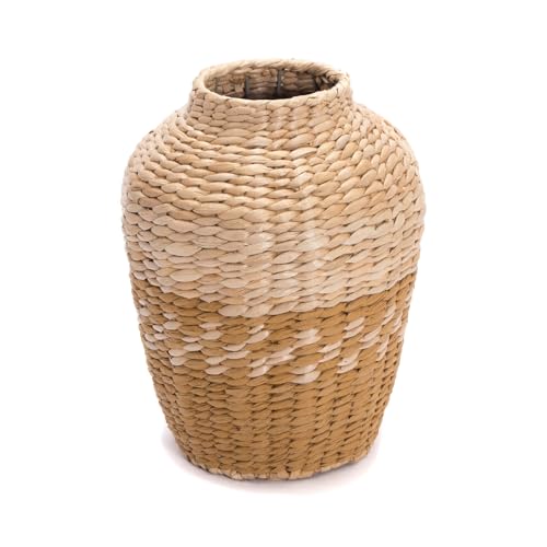 CREEDWOOD Stroh VASE Kairo | 32x23 cm, Stroh, Natur/Gelb | Bodenvase, Standvase, Kunstblumen Vase, gewebter Übertopf, Strohvase, geflochtene Blumenvase CREEDWOOD Stroh VASE Kairo | 32x23 cm, Stroh, Natur/Gelb | Bodenvase, Standvase, Kunstblumen Vase, gewebter Übertopf, Strohvase, geflochtene Blumenvase von CREEDWOOD