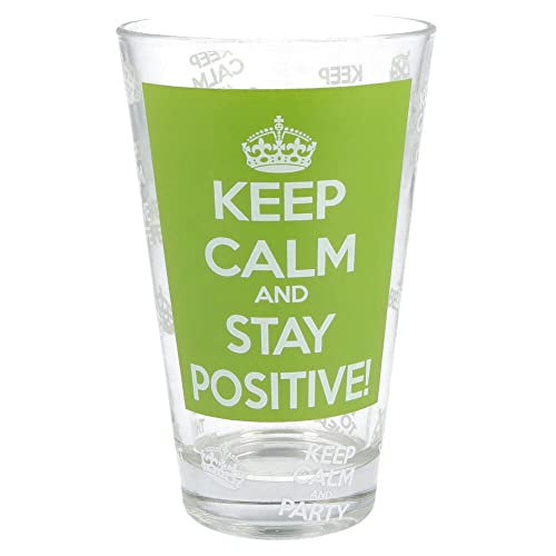 CREOFANT Trinkglas Spruch KEEP CALM 0.3 L (Grün) von CREOFANT