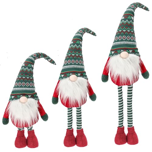 CREOLOGIC XXL-Wichtel Figur 140 cm · Wichtel Teleskopbeine · Weihnachtsdekoration Wichtel · Nordic Wichtel · Deko Wichtel · Dekorationsfiguren · Weihnachtswichtel Mann · Gnom (Grün Mann) von CREOLOGIC