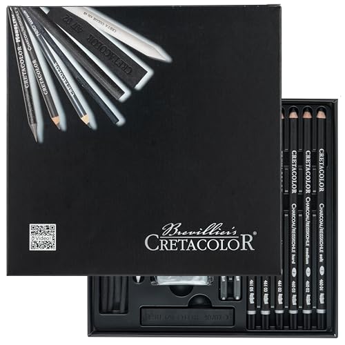 CRETACOLOR 400 61 Set, Schwarz, 20-teilig von Cretacolor