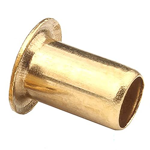 CREULT Brass Hollow Rivets M2 x 5mm Länge durch Kernbolzen Glatter Körper Zylinder Befestigungselemente Einzelner Maschinenrohrstanzring (200 Stück) von CREULT