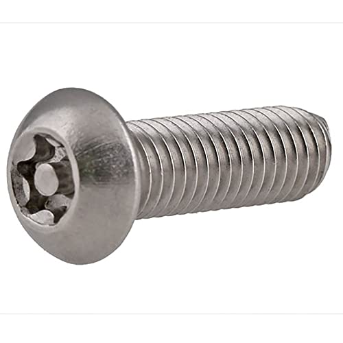 CREULT Safe Bolts Torx mit Nadelantrieb M12 Rundkopf-Sicherheitsschrauben mit Außengewinde 1,75 mm Gewindesteigung Edelstahl-Befestigungselemente Metrisch (6, 50mm Länge) von CREULT