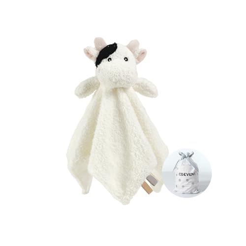 CREVENT Kuschelige Plüsch-Babydecke, Kuscheldecke für Mädchen und Jungen, Geburtstag (Kuh) von CREVENT
