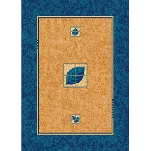 CREVICOSTA QUALITY MARK MARCAS DE CALIDAD Teppich Nerea 219 Modernes Design Motiv Blätter und Marmorboden (70_x_250_cm, Blau) von CREVICOSTA QUALITY MARK MARCAS DE CALIDAD