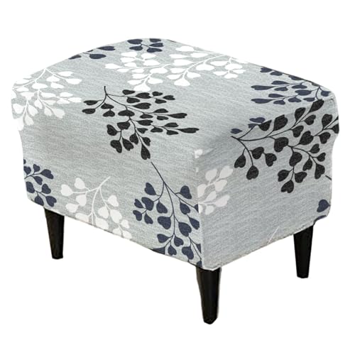 CRFATOP Ottoman Chair Cover Large Ottoman Chair Slipcovers Printed Rectangle Storage Stool Cover Stretch Footstool Footrest Furniture Protector for Bar Theke Living Room,C15 von CRFATOP