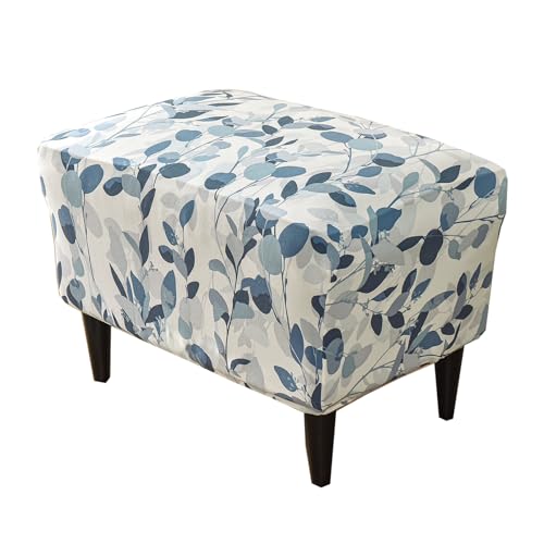 CRFATOP Ottoman Chair Cover X-Large Ottoman Chair Slipcovers Solid Rectangle Storage Stool Cover Stretch Footstool Footrest Sofa Slipcovers with Elastic Bottom,57 von CRFATOP
